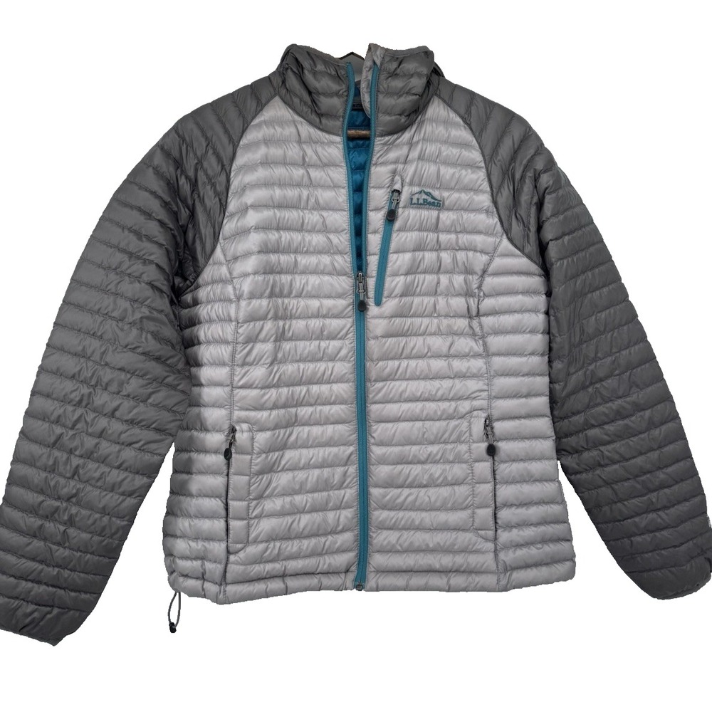L.L. Bean Ultralight 850 Down Jacket Women's M Gray Pertex Quantum DownTek